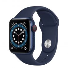 Умные часы Apple Watch Series 6 GPS + Cellular 40mm Aluminum Case with Sport Band, синий/темный ультрамарин
