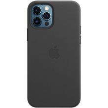 Чехол-накладка Apple MagSafe кожаный для iPhone 12/iPhone 12 Pro черный