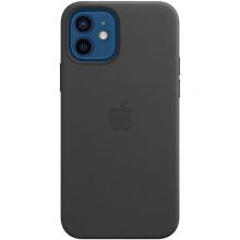 Чехол-накладка Apple MagSafe кожаный для iPhone 12/iPhone 12 Pro черный