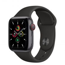Умные часы Apple Watch SE GPS + Cellular 40мм Aluminum Case with Sport Band (Серый космос/Черный)