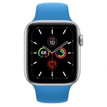 Часы Apple Watch Series 5 GPS 44mm Aluminum Case with Sport Band (Silver/Surf Blue)