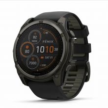 Умные часы Garmin Fenix 8 Solar Sapphire 51 mm Carbon Gray DLC Titanium with Black Pebble Gray Silicone Band