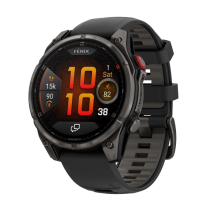 Умные часы Garmin Fenix 8 Pro AMOLED Sapphire 47mm Carbon grey DLC titanium with Black/pebble grey silicone band