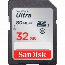 Карта памяти SanDisk Ultra SDHC Class 10 UHS-I 80MB/s 32 GB, чтение: 80 MB/s