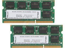 Модули памяти 16Gb (8Gbx2) DDR-III 1600MHz PNY SO-DIMM (MN16384KD3-1600)