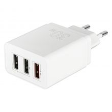 Сетевое зарядное устройство TFN x3 USB-A + QC 3.0 30W, белый (TFN-WCRPD25)