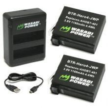Зарядка Wasabi Power Dual Charger GoPro Hero 4 + 2 аккумулятора Wasabi Power