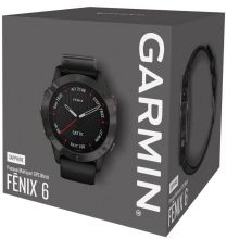 Умные часы Garmin Fenix 6 Sapphire, серый/черный