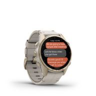 Умные часы Garmin Fenix 8 AMOLED Sapphire 43 mm Soft Gold with fog gray/dark