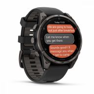 Умные часы Garmin Fenix 8 Pro AMOLED Sapphire 47mm Carbon grey DLC titanium with Black/pebble grey silicone band