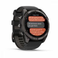 Умные часы Garmin Fenix 8 Pro AMOLED Sapphire 51 mm Carbon grey DLC titanium with Black/pebble grey silicone band