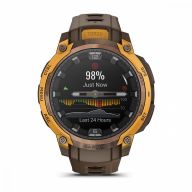 Умные часы Garmin Instinct Crossover AMOLED 47mm бронзовый/солнечный луч, ремешок цвета какао