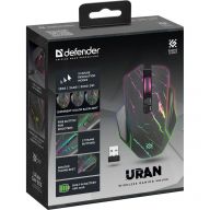 Беспроводная игровая мышь Defender Uran , LED, 8D, 400 мАч, 3200dpi