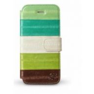 Чехол Zenus для Apple iPhone 5/5S Prestige Natural EEL Diary (Multi Green)