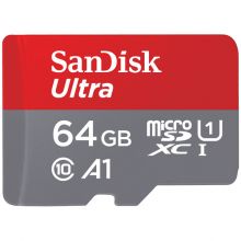 Карта памяти SanDisk Ultra microSDXC Class 10 UHS Class 1 A1 100MB/s 64GB + SD adapter