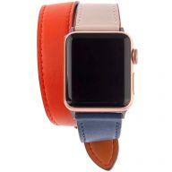 Ремешок Interstep Dt.Chic для Apple Watch кожаный 38mm/40mm, розовый/оранжевый