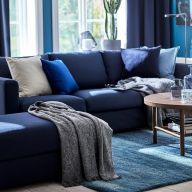 Плед IKEA INGRUN, 1.5-спальное, серый, с бахромой