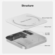 Док-станция Beelink EX Mate Studio Stand-A 80Gbps SSD Expansion Dock for Mac Studio (16TB max), Frost Silver