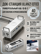 Док-станция Ulanzi QT03 (USB4 40Gbps, M.2) 10-в-1 для Mac mini M4, HDMI 4K, 100W PD