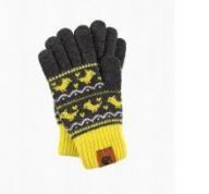 Перчатки с токопроводящей нитью для iPhone/iPad/iPod iGloves (Черные с желтыми утками)