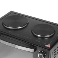 Мини-печь GFgril GFO-40 Hot Plates духовка с 2 конфорками, черный