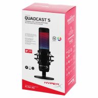 HyperX QuadCast S Игровой микрофон (USB, RGB подсветка, HMIQ1S-XX-RG/G)