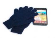 Перчатки с токопроводящей нитью для iPhone/iPad/iPod iGloves (Темно-синие)