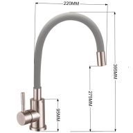 Смеситель для кухни ESKO Snake K44 G нержавеющая сталь/серый