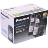 Радиотелефон DECT Panasonic KX-TG6812RUB, черный/серебристый