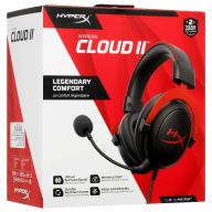 Компьютерная гарнитура HyperX Cloud II red полноразмерные, с микрофоном, чёрные