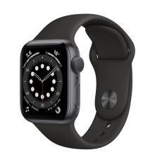Умные часы Apple Watch Series 6 GPS 40mm Aluminum Case with Sport Band, серый космос/черный