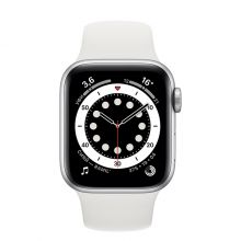 Умные часы Apple Watch Series 6 GPS 40mm Aluminum Case with Sport Band (Серебристый/Белый)