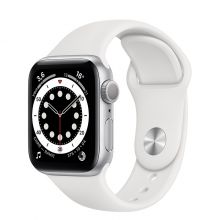 Умные часы Apple Watch Series 6 GPS 40mm Aluminum Case with Sport Band (Серебристый/Белый)