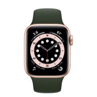 Умные часы Apple Watch Series 6 GPS 40mm Aluminum Case with Sport Band, золотистый/темный зеленый