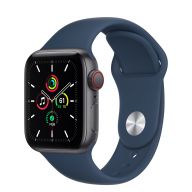 Умные часы Apple Watch SE GPS + Cellular 40мм Aluminum Case with Sport Band (Серый космос/Синяя бездна)