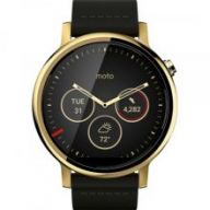 Motorola Moto 360 2nd Generation Leather (Black Gold) 46mm - умные часы для Android
