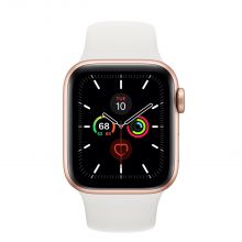 Часы Apple Watch Series 5 GPS 40mm Aluminum Case with Sport Band (Золотистый/Белый)