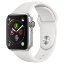 Часы Apple Watch Series 4 GPS 44mm Aluminum Case with Sport Band (Серебристый/Белый)