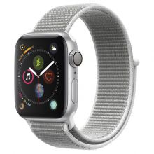 Часы Apple Watch Series 4 GPS 44mm Aluminum Case with Sport Loop (Серебристый/Белая ракушка)