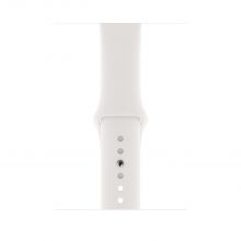 Умные часы Apple Watch Series 5 GPS 44mm Aluminum Case with Sport Band, серебристый/белый