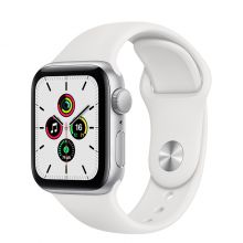 Умные часы Apple Watch SE GPS 40mm Aluminum Case with Sport Band (Серебристый/Белый)