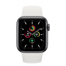 Умные часы Apple Watch SE GPS + Cellular 40мм Aluminum Case with Sport Band (Серый космос/Белый)