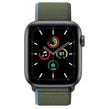 Умные часы Apple Watch SE GPS 44mm Aluminum Case with Sport Loop (Space Gray/Inverness Green)