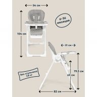 Детский стульчик для кормления Junion Pump, серый