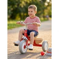 Велосипед детский Junion Indi, трехколесный, для детей 3-6 лет, нагрузка до 30 кг, красный