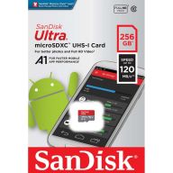 Карта памяти SanDisk SDSQUA4-256G-GN6MA 256 GB, чтение: 120 MB/s, адаптер на SD