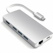 USB-C адаптер Satechi Aluminum Type-C Multi-Port Adapter V2 (Silver)