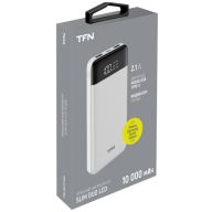 Аккумулятор TFN Slim Duo LCD 10000 мАч, белый