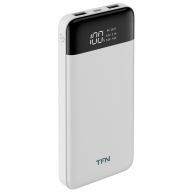 Аккумулятор TFN Slim Duo LCD 10000 мАч, белый