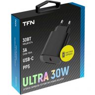 Сетевое зарядное устройство TFN x1 USB-C PD 30W, черный (TFN-WCRPD18)